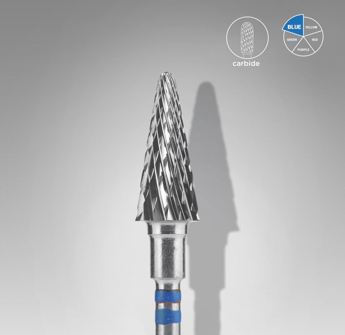 16 Carbide nail drill bit for left-handed users cone blue EXPERT head diameter 6 mm / working part 14 mm
