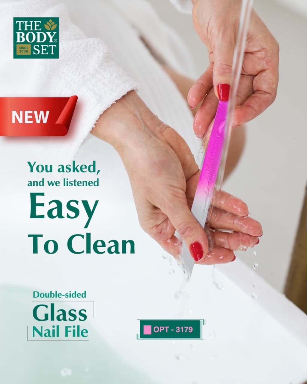 Double sided glass nail file