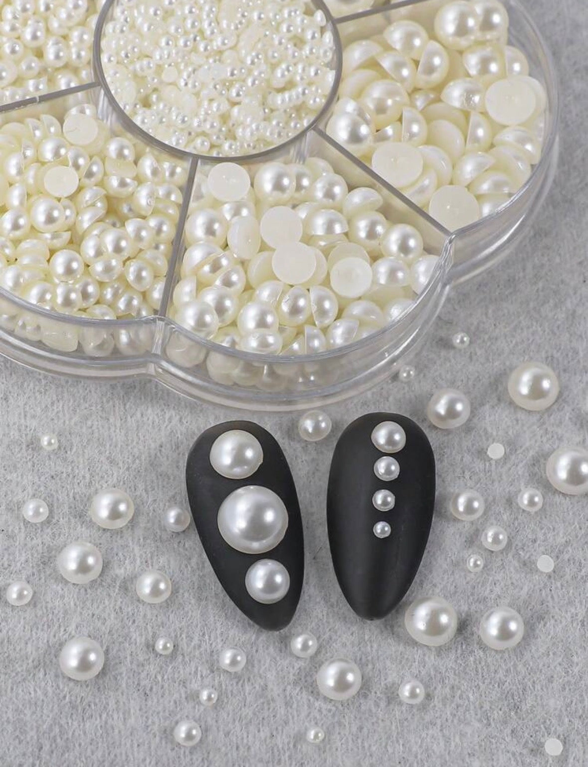 Pearl Nail art Decoration, Half Round Pearl Accessories for Nails