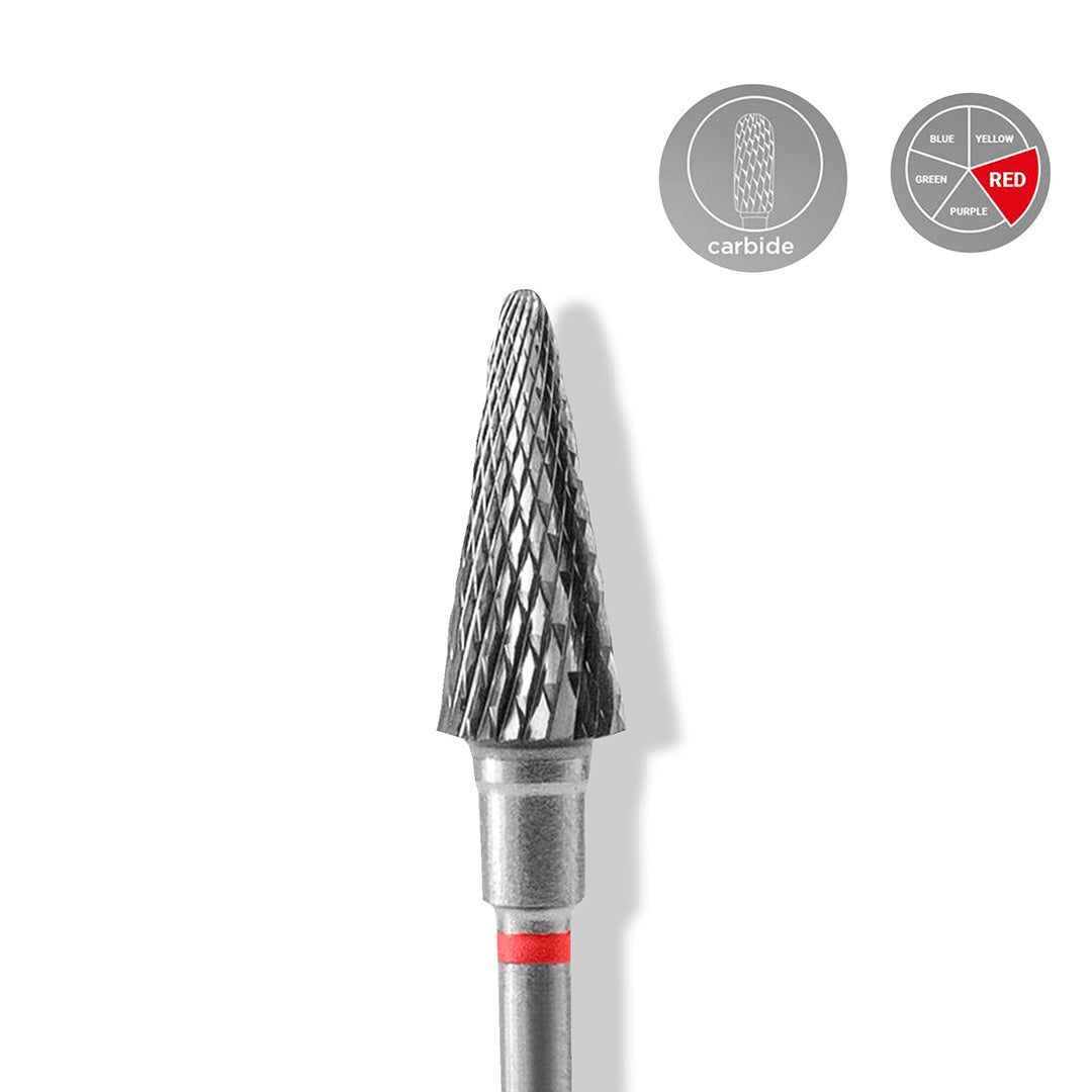 12 Carbide Nail Drill Bit Red Cone Head diameter 6mm