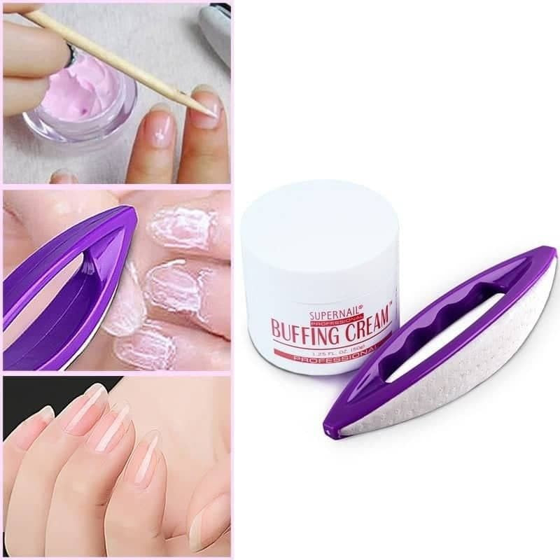 Buffing Cream, Nails Polishing Kit for Shiny Nails