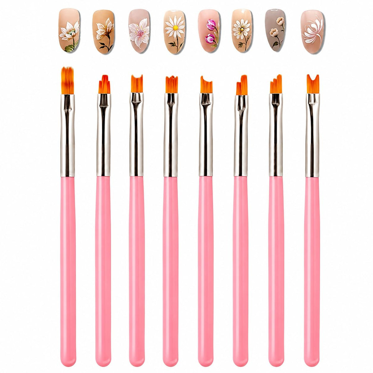Brushes Set 8pcs for Nail Art Designs