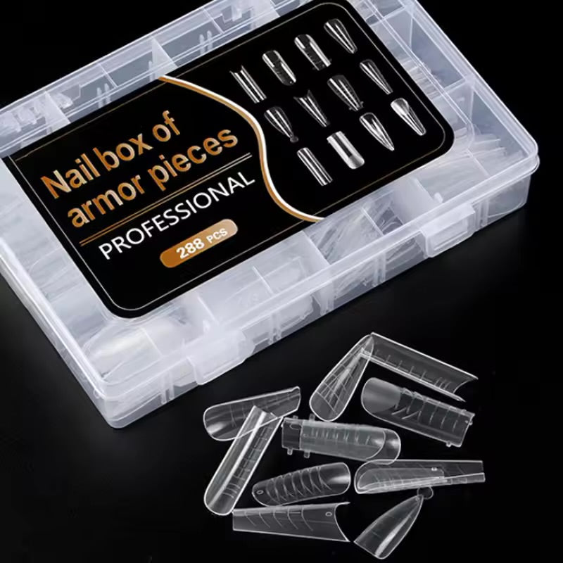 VINIMAY Dual Form, Plastic Nail Form, Poly Gel Tips 12 Shape