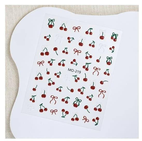 Nail Design Sticker Cherry