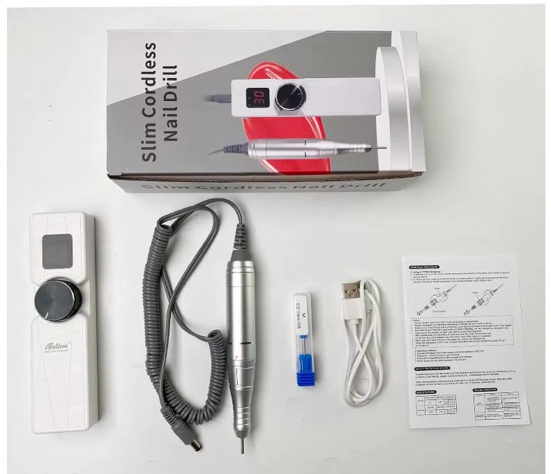 High Quality Slim Cordless Rechargeable Nail Drill Machine