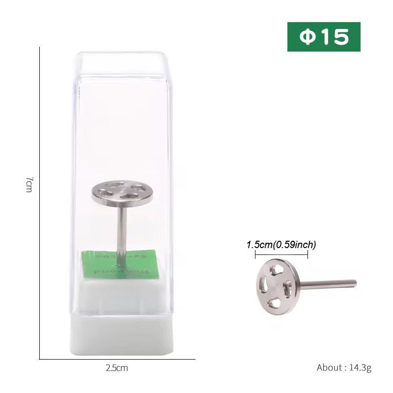 Round Thick Stainless Steel Pedicure Drill Bit Metal Disk for electric Drill Machine Callus Remover Foot Drill
