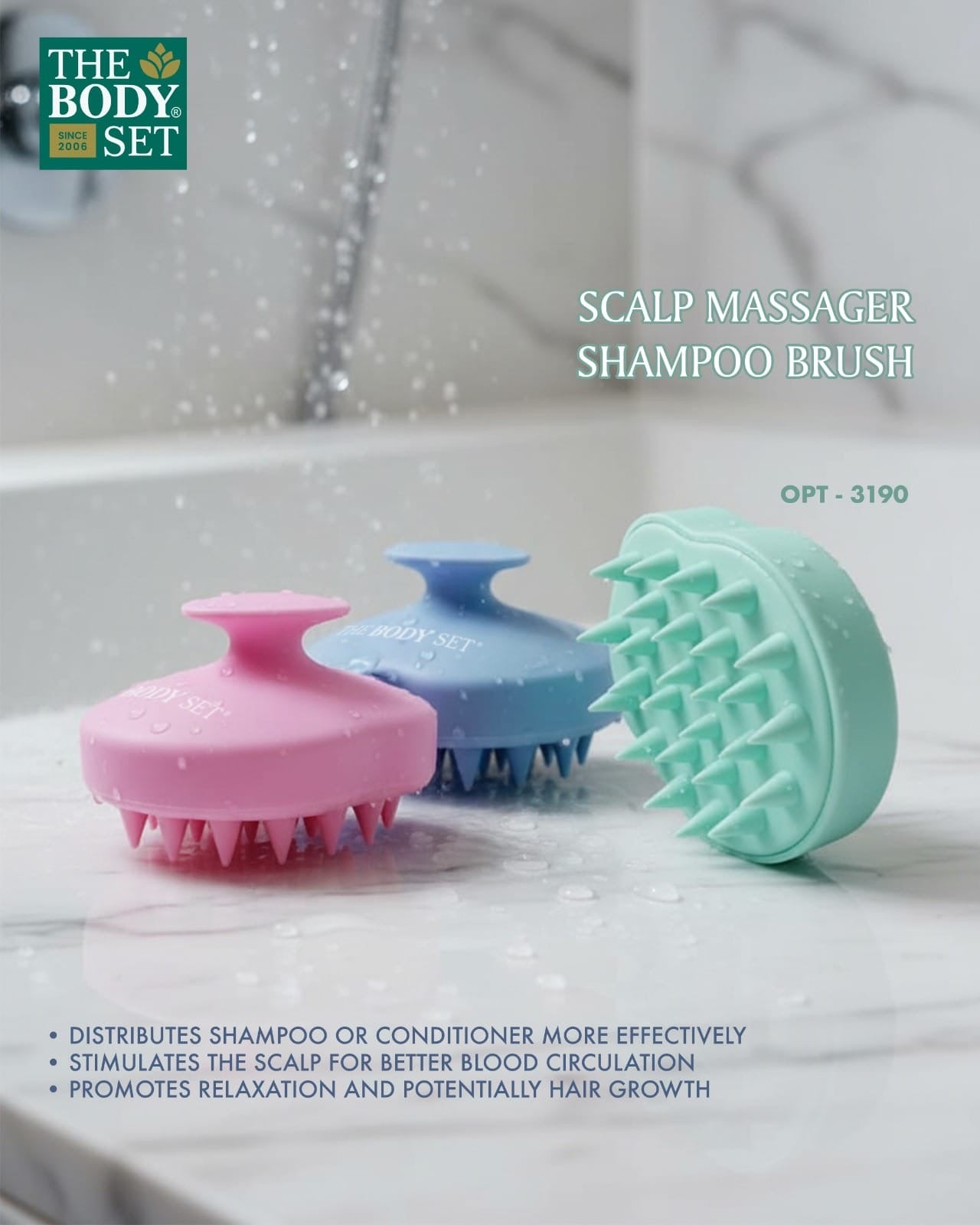 Scalp massager shampoo brush