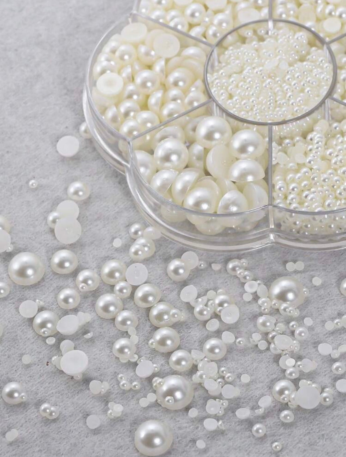 Pearl Nail art Decoration, Half Round Pearl Accessories for Nails