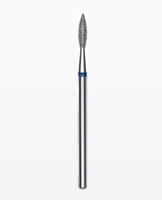 7 Diamond nail drill bit pointed flame blue EXPERT head diameter 2,1 mm / working part 8 mm