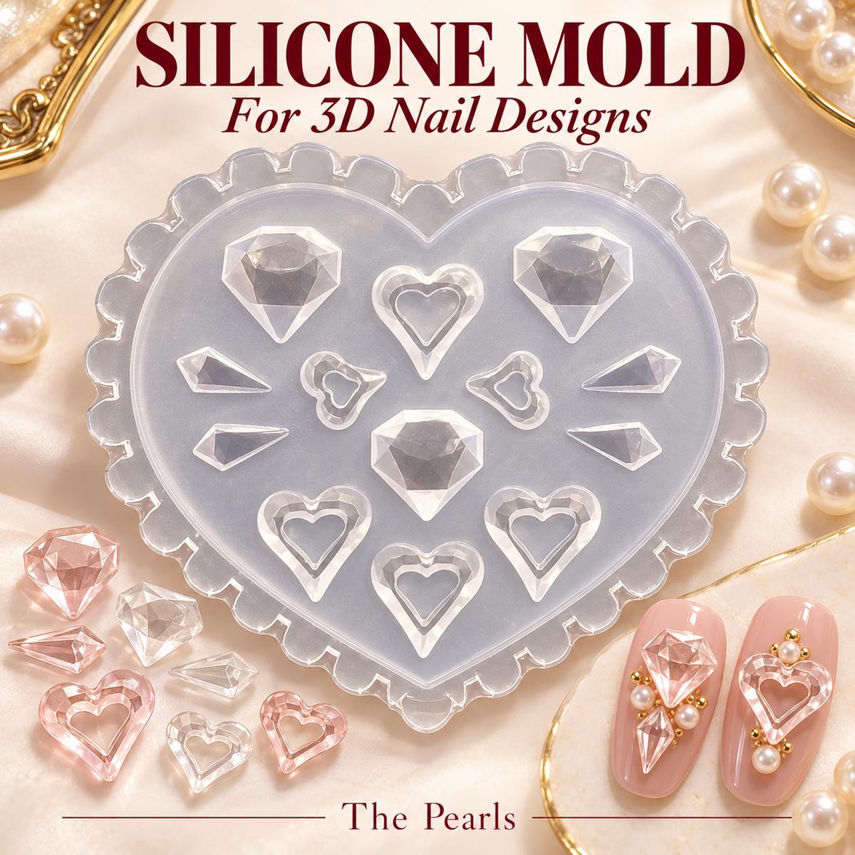 3D Design Nail Art Silicone Mold, Nail Art Design, Nail Art Decorations