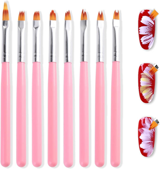 Brushes Set 8pcs for Nail Art Designs