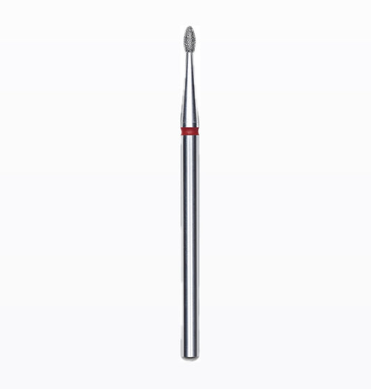 3 Diamond nail drill bit rounded bud red EXPERT head diameter 1,6 mm / working part 3,4 mm