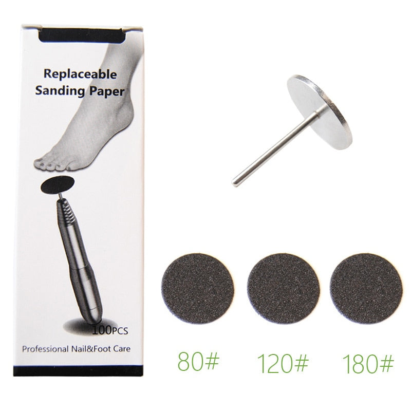 Replaceable Sanding Paper Nail & Foot Care Diamond Disk Nail Drill Bit Dead Skin Callus remover