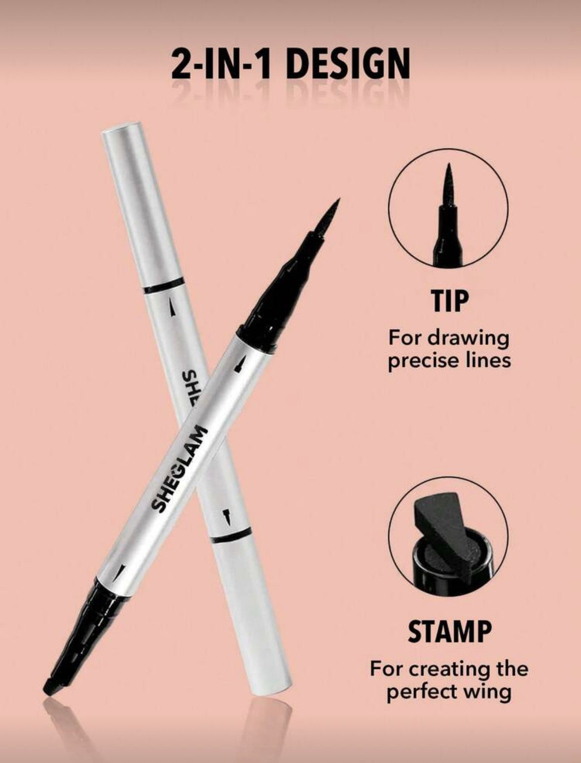 SHEGLAM wing it waterproof eyeliner duo 2in1