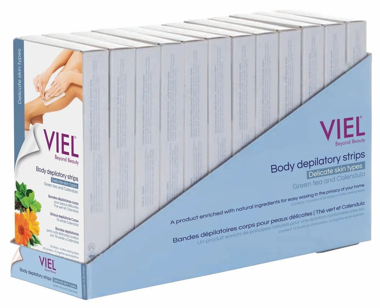 VIEL Body Depilatory Wax Strips+after waxing wipes