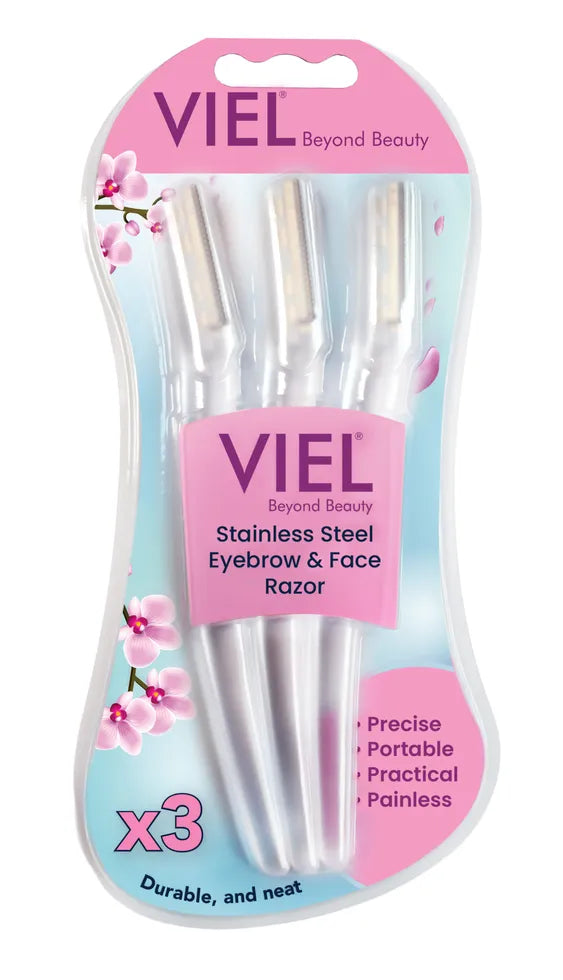 Stainless steel eyebrow & face & Bikini razor-3pcs