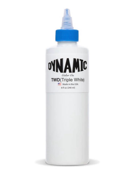 Triple White Dynamic Ink Tattoo