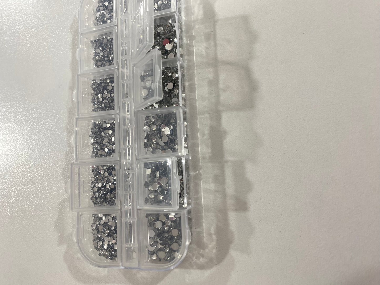 12 Grids silver Rhinestones